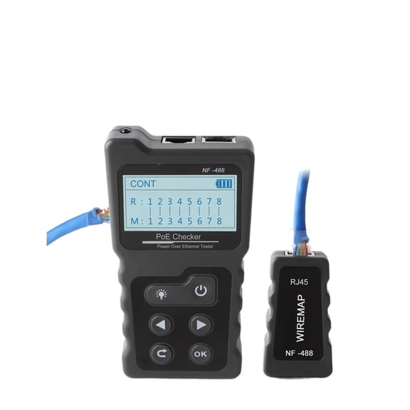 Multi-functional LCD Network Cable Tester PoE Voltage And Current Tester With Cable Tester NF-488 ,Fast Responses