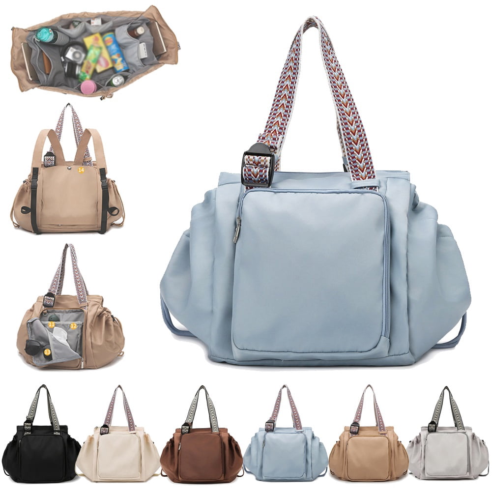 Multi-functional Large-Capacity Tote Backpack for Travel & Mommy & Daily Use, 2 in 1 Versatile Cradle Backpack Diaper Bag for Women Mom Outdoor, Convertible Lightweight with Multiple Pockets