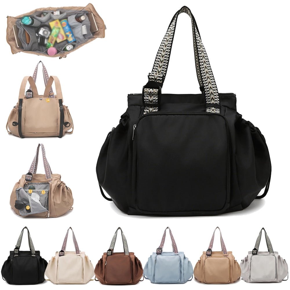Multi-functional Large-Capacity Tote Backpack for Travel & Mommy & Daily Use, 2 in 1 Versatile Cradle Backpack Diaper Bag for Women Mom Outdoor, Convertible Lightweight with Multiple Pockets