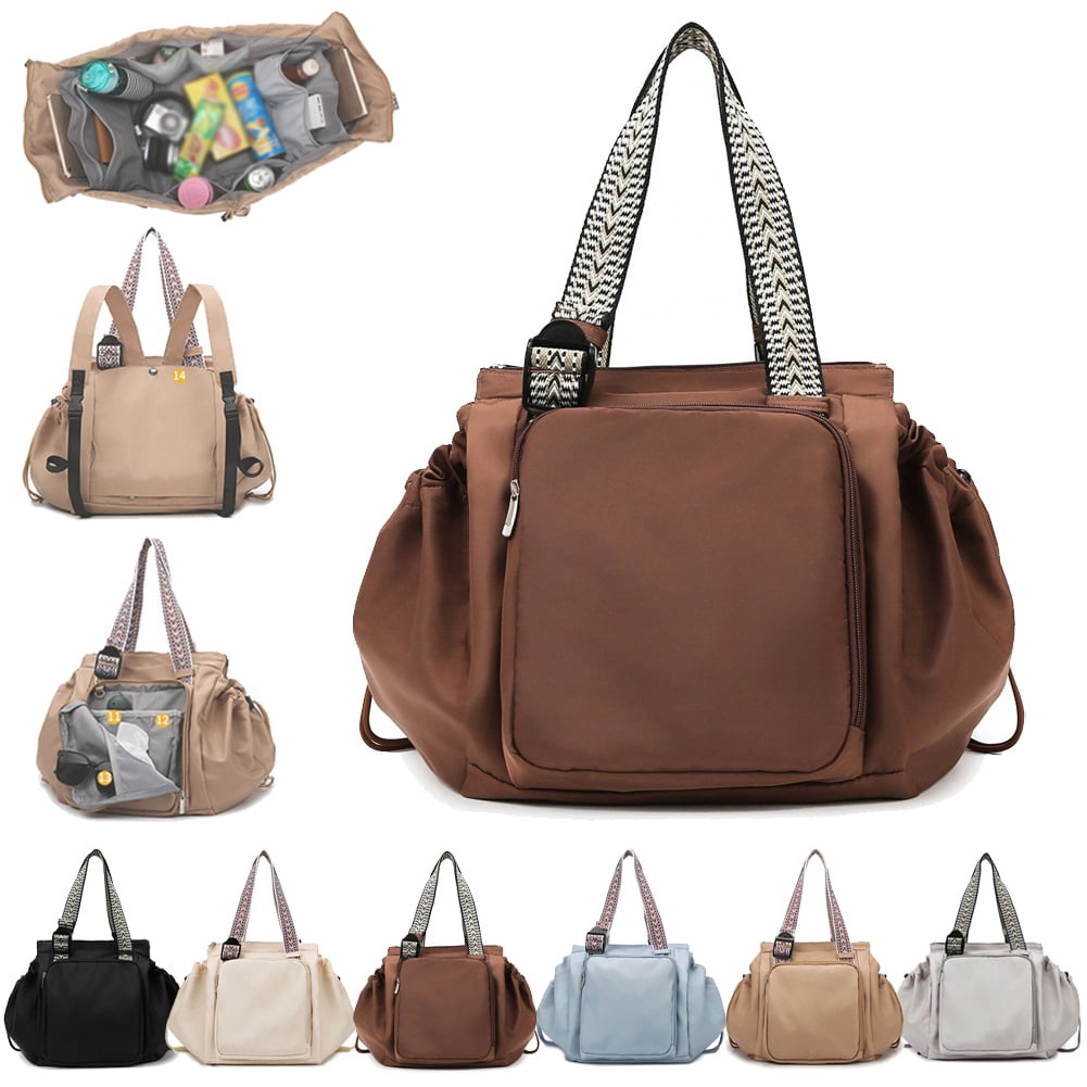 Multi-functional Large-Capacity Tote Backpack for Travel & Mommy & Daily Use, 2 in 1 Versatile Cradle Backpack Diaper Bag for Women Mom Outdoor, Convertible Lightweight with Multiple Pockets
