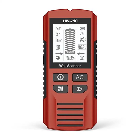 Multi-functional Metal Wood Detection Function Wall Detector For AC Metal Wood Detect Ceilings Floors ,Easy to Operate - RED_1