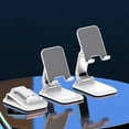 thumbnail image 1 of Universal Folding Phone Stand for Desk, Adjustable Aluminum Tablet Holder Compatible 4-10" Devices, Heavy Duty for Watching Videos Hands-Free Use, 1 of 9