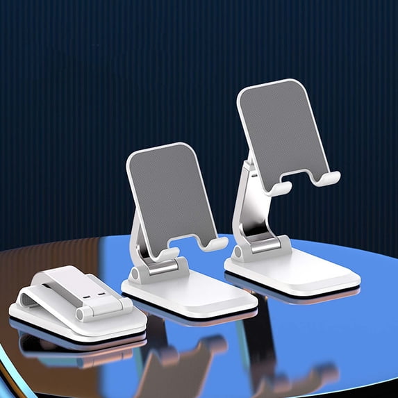 Universal Folding Phone Stand for Desk, Adjustable Aluminum Tablet Holder Compatible 4-10" Devices, Heavy Duty for Watching Videos Hands-Free Use