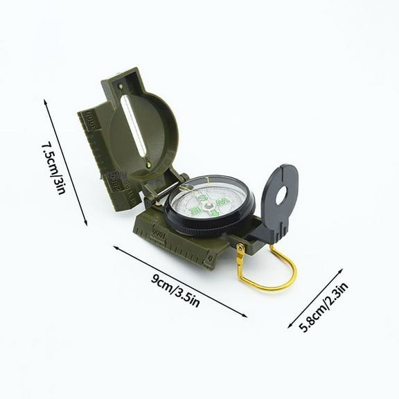Multi-functional Outdoor Hiking Survival Compass Portable Pocket Compass Navigation with Noctilucence Display Edc Tools