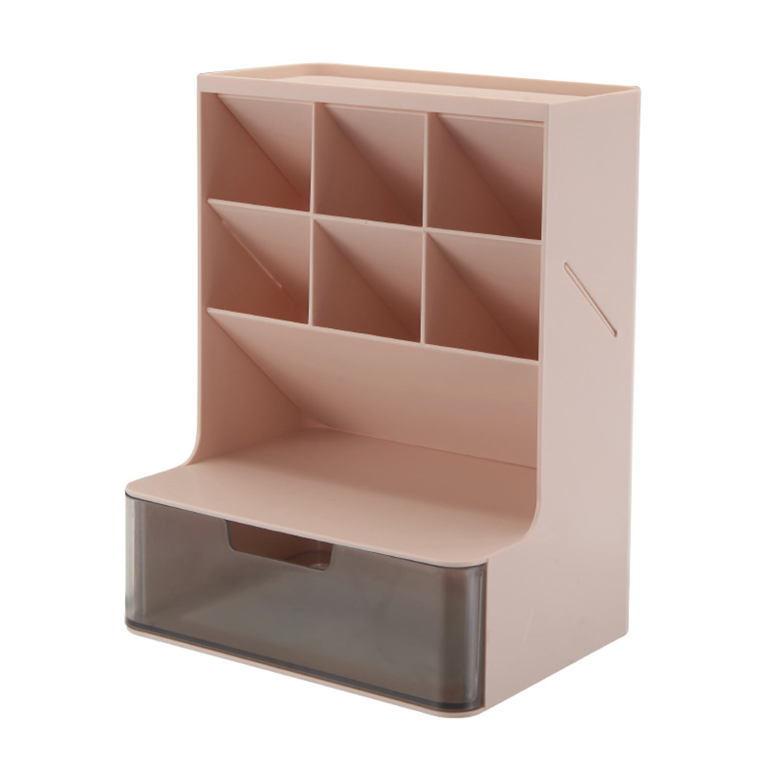 Shell Organization Pen Multi-functional Pen Organizer with Drawer 6-grid Inclined Pen Slot ...