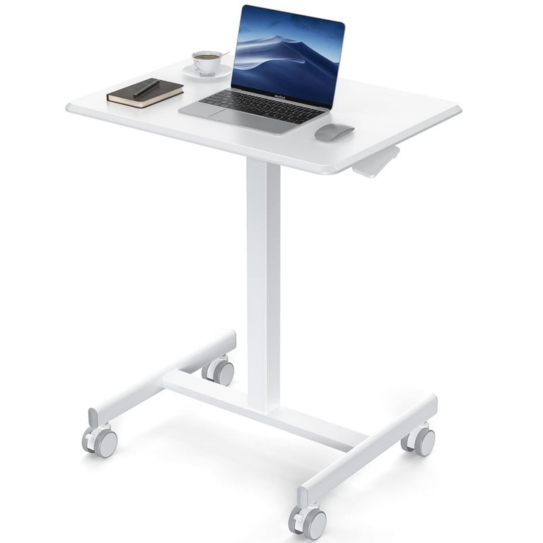 Multi functional Portable Standing Desk with Wheels Overbed Table