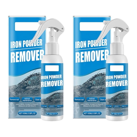 Multi-functional Quick-Acting Rust Removal Spray, Multipurpose 100ml Heavy-Duty Iron Rust Stain Remover, Portable Remover Sprays for Vehicles, Metal, Tools, Cars & Household (Blue 2pcs)