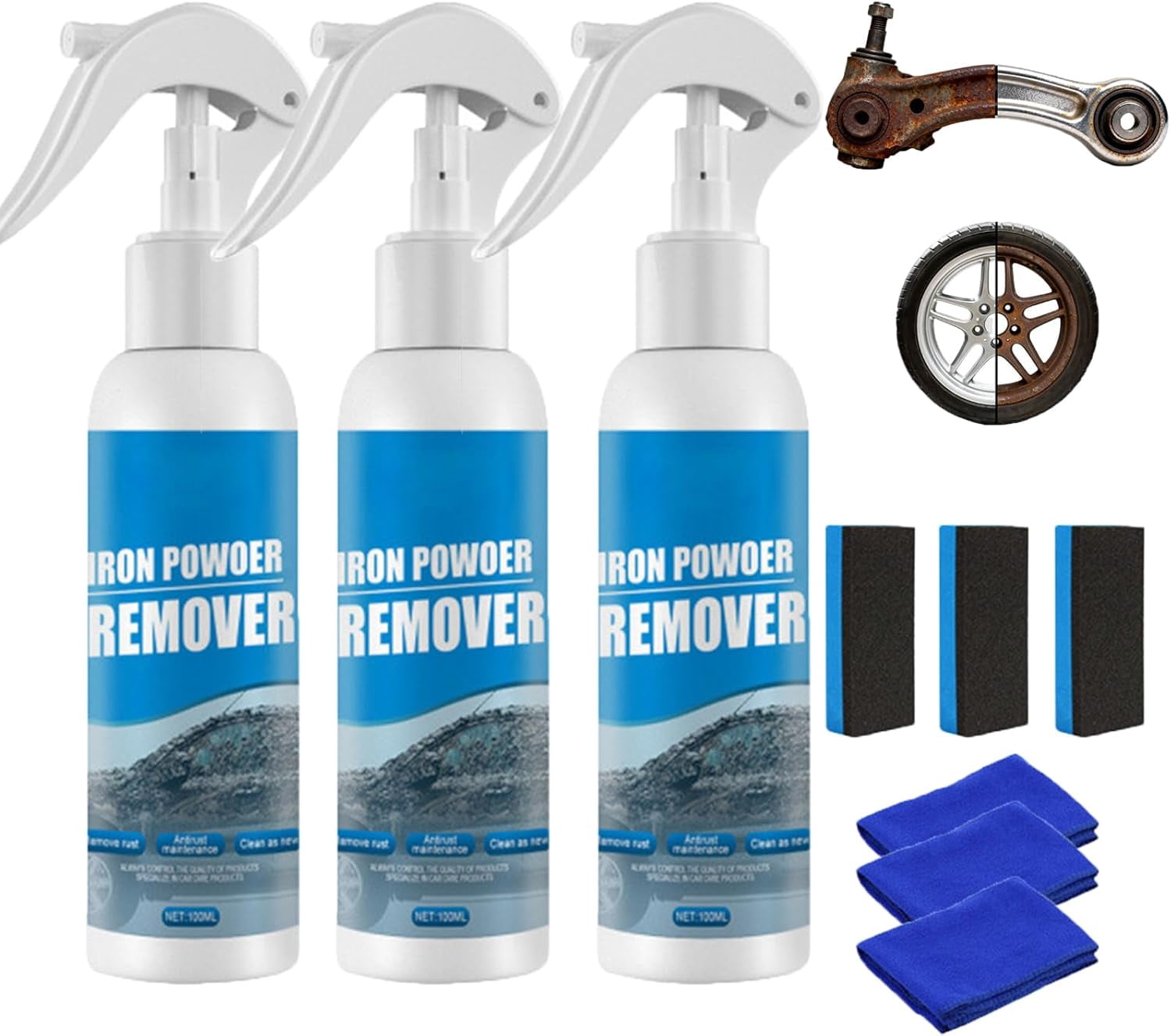 Multi-functional Quick-acting Rust Removal Spray - 100ML Portable Rust ...