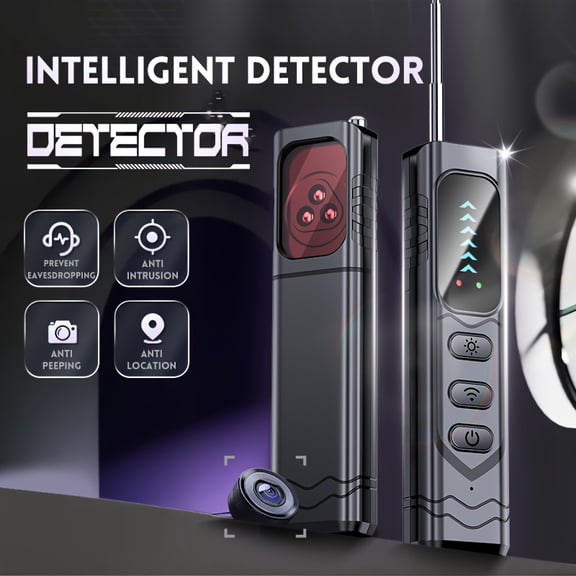 Multi-functional Security Detector: Hidden Camera Finder, RF Signal Scanner for Bugs, GPS Trackers & Listening Devices, Wireless Rechargeable for Travel, Hotel, Home, Office