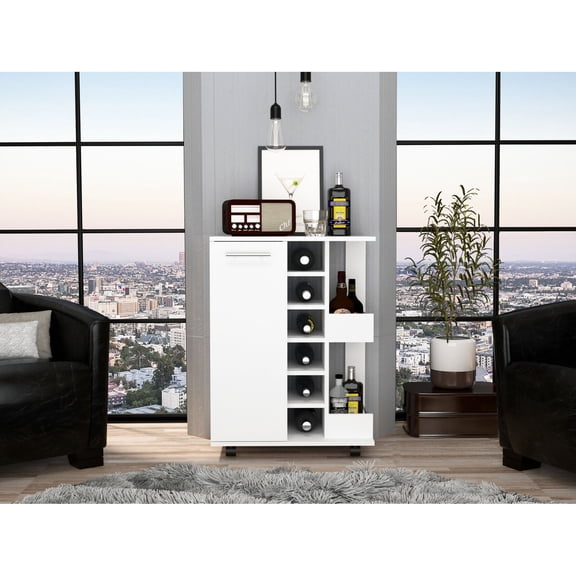 Multi - functional Storage - Organize Your Drinks Effortlessly with this Bar Cart