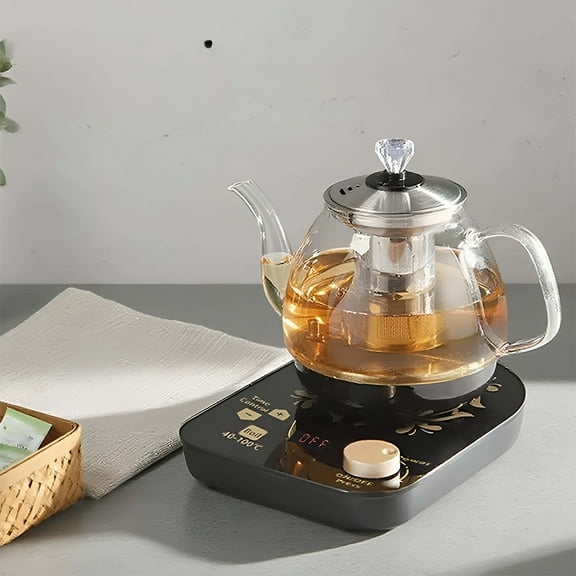 Multi-functional Transparent Teapot, Integrated Boiling and Brewing Electric Kettle, Quick Heating, with Stainless Steel Filter Screen, Suitable for Tea Rooms, Kitchens, and Offices.