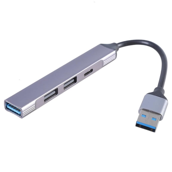 Aluminum Alloy USB Hub with 4 Ports USB TYPEC Adapter for Laptop or Tablet Phone Mouse Keyboard USB Splitter