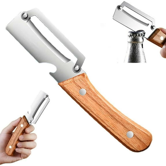 Multi-functional Vegetable Peeler for Kitchen，Ultra Sharp Stainless Steel Blades with Bottle Opener and Non-Slip Ergonomic Handles，for Easy Potato Fruit and Veggie Peeling