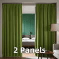thumbnail image 1 of Multi-functional Velvet Back Tab Curtains, Rod Pocket & Pinch Pleat Design Light-Filtering & Thermal Insulation Ideal for Door Curtains, 2 Panels, 1 of 9