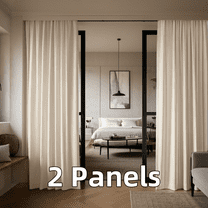 Multi-functional Velvet Back Tab Curtains, Rod Pocket & Pinch Pleat Design Light-Filtering & Thermal Insulation Ideal for Door Curtains, 2 Panels