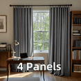 thumbnail image 1 of Multi-functional Velvet Curtains with Rod Pocket for Home Office, Thermal Insulated Super Soft Privacy Noise Reducing Light Filtering Velvet Drapes, 4 Panels, 1 of 9