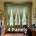 thumbnail image 1 of Multi-functional Velvet Curtains with Rod Pocket for Home Office, Thermal Insulated Super Soft Privacy Noise Reducing Light Filtering Velvet Drapes, 4 Panels, 1 of 9
