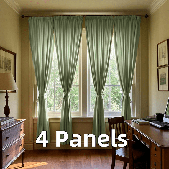 Multi-functional Velvet Curtains with Rod Pocket for Home Office, Thermal Insulated Super Soft Privacy Noise Reducing Light Filtering Velvet Drapes, 4 Panels