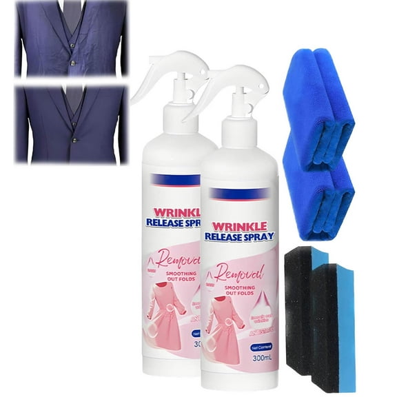 Multi-functional Wrinkle Release Spray, Anti-Static Release Spray Travel Size 300ml, Quick Wrinkle Remover, Static Cling Remover for Clothes, Gentle Formula Portable Clothing Fabric Conditioner