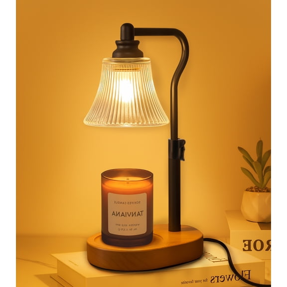 Inadays Candle Warmer Lamp w/ Timer, Dimmer, 2 Bulbs - Adjustable Height for Black Wax Melts & Small Jar Candles - Gift for Women, Mom, Birthday - Home Desk Decor