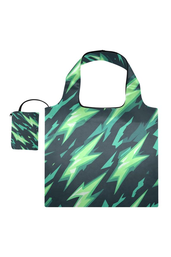 Multi-functional foldable shoulder handbag | lightweight and convenient, ready to store, fashionable and durable, suitable for daily commuting and traveling. Green Flash