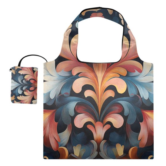 Multi-functional foldable shoulder handbag | lightweight and convenient, ready to store, fashionable and durable, suitable for daily commuting and traveling. Painting Asymmetrical Pattern
