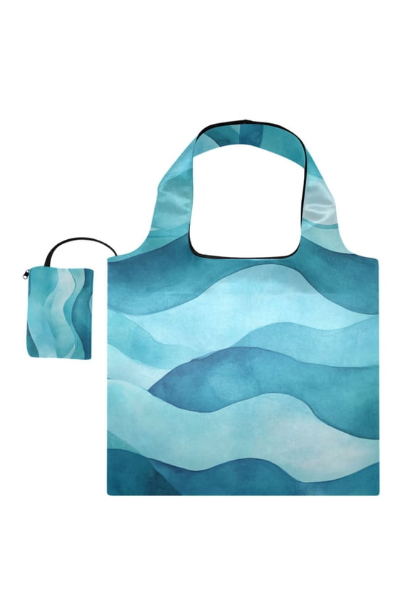 Multi-functional foldable shoulder handbag | lightweight and convenient, ready to store, fashionable and durable, suitable for daily commuting and traveling. Pretty Green Sea