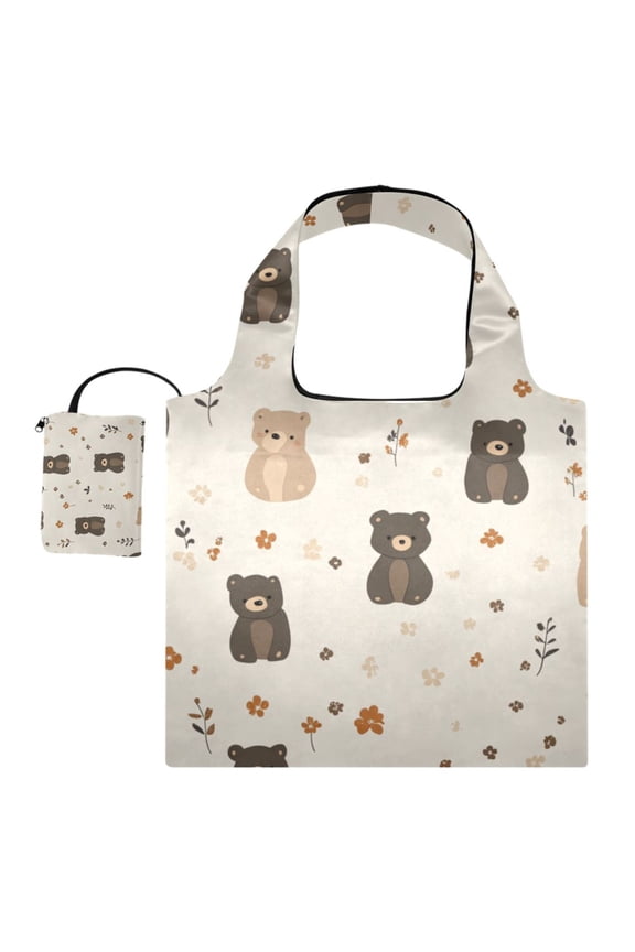 Multi-functional foldable shoulder handbag | lightweight and convenient, ready to store, fashionable and durable, suitable for daily commuting and traveling. Small Bear Pattern