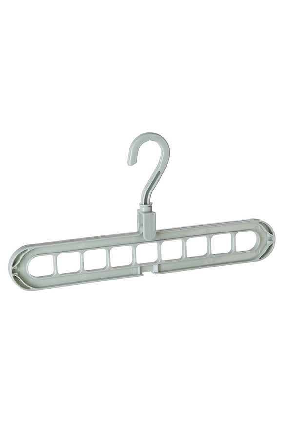 Multi-functional hanger family clothes-hanging rack hook children's clothes storage artifact folding magic clothes hanging(green)