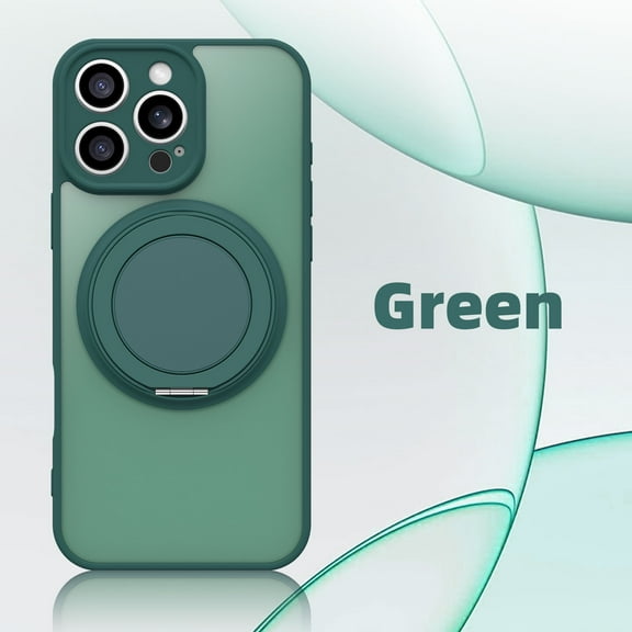 Multi-in-1 [Magnetic+ Kickstand+ Ring Holder] for iPhone 12 Case, Compatible with MagSafe, 360° Rotatable Stand with Military Shockproof Silicone Frame Protection Magnetic Cover,Green