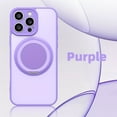 thumbnail image 1 of Multi-in-1 [Magnetic+ Kickstand+ Ring Holder] for iPhone 14 Case, Compatible with MagSafe, 360° Rotatable Stand with Military Shockproof Silicone Frame Protection Magnetic Cover,Purple, 1 of 8