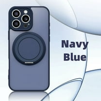 Multi-in-1 [Magnetic  Kickstand  Ring Holder] for iPhone 15 Pro Case, Compatible with MagSafe, 360° Rotatable Stand with Military Shockproof Silicone Frame Protection Magnetic Cover,Navyblue