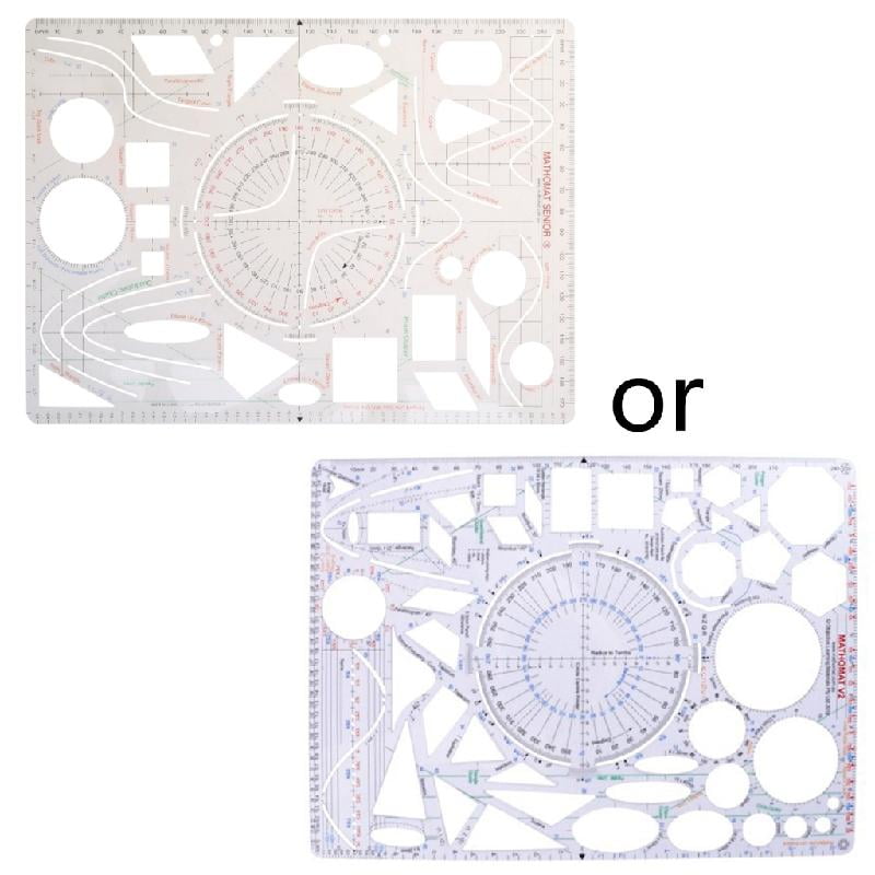 Multiin1 Template Ruler with Isosceles Triangle Trapezoid