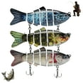thumbnail image 1 of Multi-jointed fishing lure set, slow-sinking realistic swimming bait, freshwater and saltwater wiggling bait, imitation fishing bait suitable for all kinds of fish (3-pack), 1 of 16
