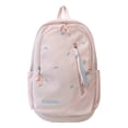 thumbnail image 1 of Nylon School Backpack, Lightweight Backpack with Bow Pendant, Spacious Trendy Backpack for Travel College Work, Pink, 1 of 6