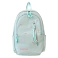 thumbnail image 1 of Nylon School Backpack, Lightweight Backpack with Bow Pendant, Spacious Trendy Backpack for Travel College Work, Light, 1 of 6