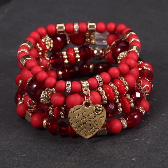 Multi-layer Bohemian Beaded Bracelet ,Natural Stone Bracelet Beaded Crystal Boho Beaded Jewelry for Women and Men