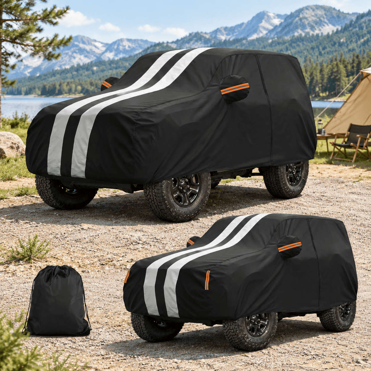 Multi-layer Car Cover Custom Fit For 2 Door Cj Yj Jk Jl(1987-2026 ...