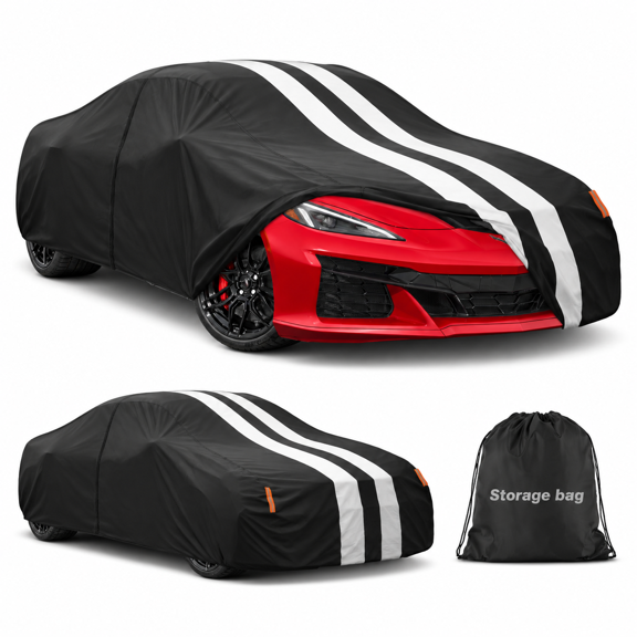 Multi-layer Car Cover Custom Fit For Chevrolet Corvette C8/c3 (1968-2026) Waterproof All Weather Automobiles Gift With Towel Heav