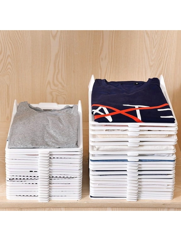 Multi-layer Clothes Folding Board - Space-saving Plastic Storage for Bedroom Wardrobe Organization and Neat T-shirt Arrangement