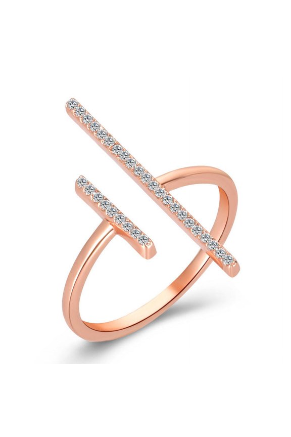 Adjustable Index Finger Ring Fashion Multi Layer Winding Design with Diamond Processing and Inlaid Artificial Gems Geometric Knuckle Ring Jewelry