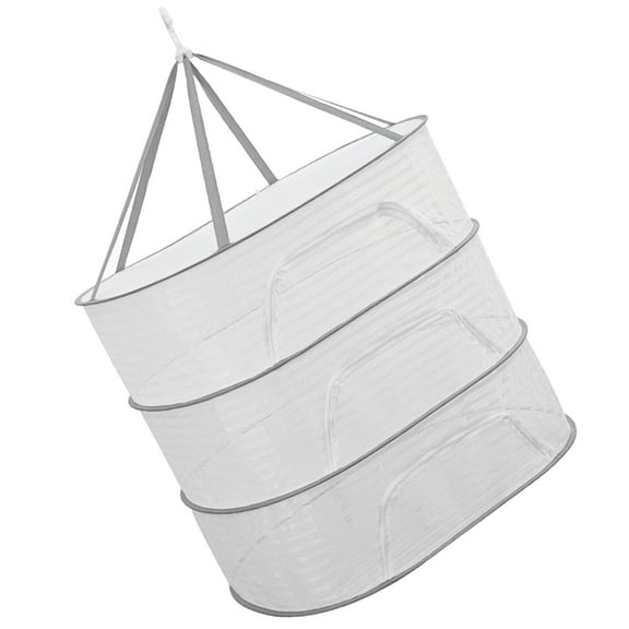 Multi-layer Foldable Zipper Mesh Clothes Basket Drying Rack Laundry Hampers Dryer Socks Hanging Net Hangers Vegetable