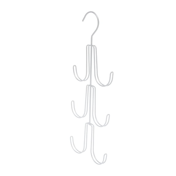 Multi - layer Iron Handbag Belt Hook - Versatile Storage Rack for Coats, Scarves & Accessories - Durable Wrought Iron Design for Home, Bedroom & Closet Organization,White