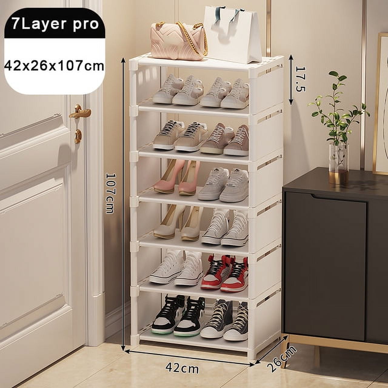 Multi layer Shoe Rack Organize Wall Corner Space Saving DIY Shoe Shelf Adjustable Shoe Cabinet Entry Door Bathroom Organizer Walmart