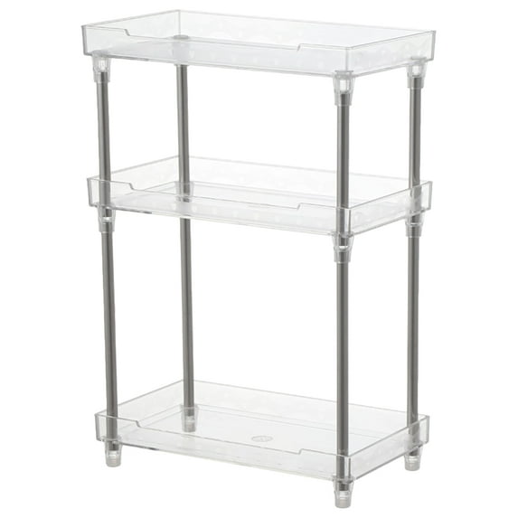 Multi-layer Storage Rack Shelf Perfume Bathroom Holder Cabinet Organizer Countertop Clear Dresser