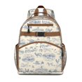 thumbnail image 1 of Multi-layered travel backpack, lightweight and spacious, water-resistant, ideal for school or commuting, featuring small Butterfly motif., 1 of 6