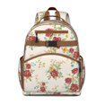 thumbnail image 1 of Multi-layered travel backpack, spacious, lightweight and durable, water-resistant, ideal for commuting, featuring Butterfly prints., 1 of 6