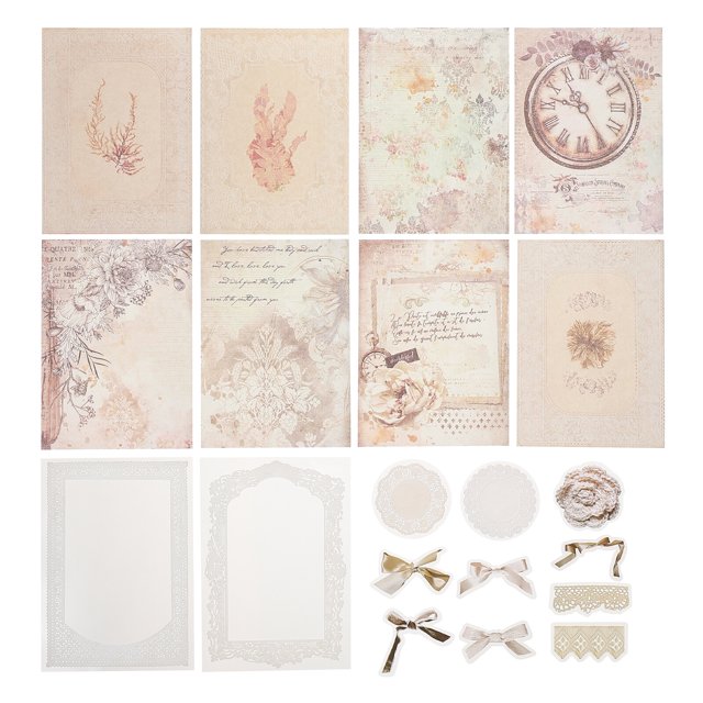 Multimaterial Pack Plant Decor Travel Brochures Paper Vintage Card DIY