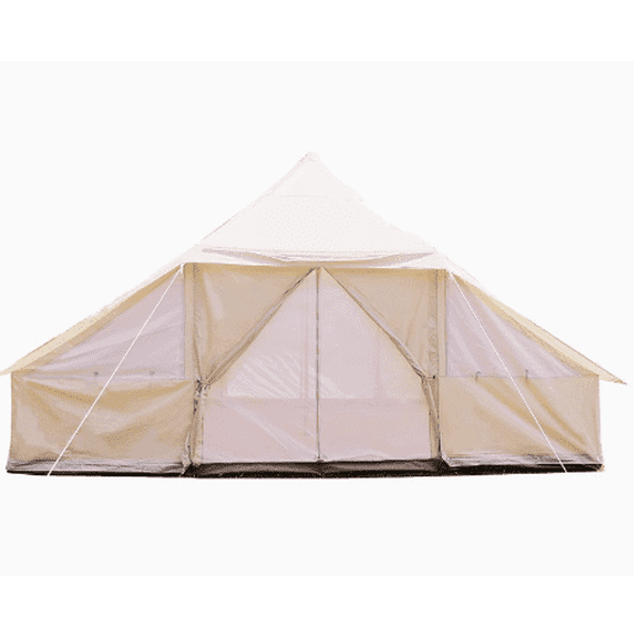 Multi-person Luxury Bell Tent Made of Oxford Fabric Waterproof Camping Shelter for Family Trips & Corporate Team-building Activities