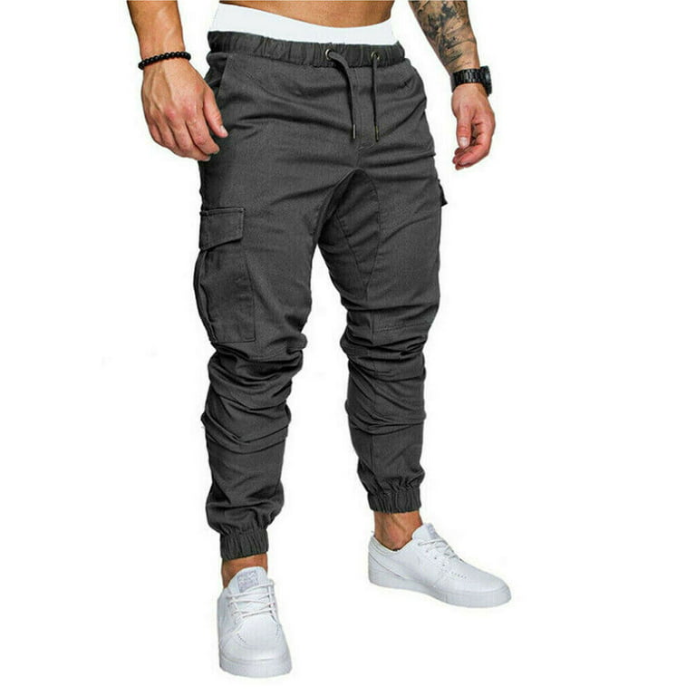 Multi-pockets Training Overalls Pantalones Tactical Straight Cargo Pants  Trouser 